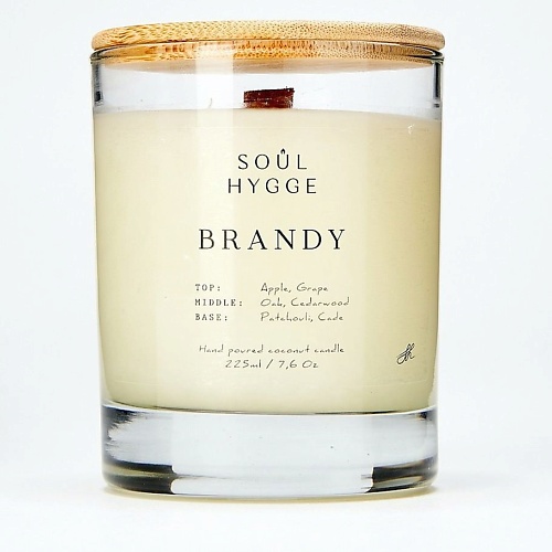 

SOUL HYGGE Ароматическая свеча BRANDY с деревянным фитилем 225.0, Ароматическая свеча BRANDY с деревянным фитилем