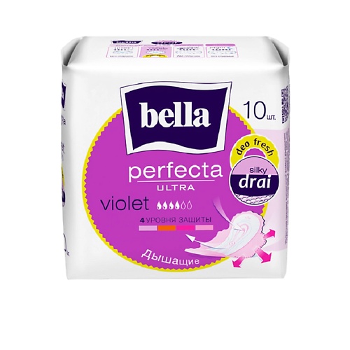 

BELLA Прокладки ультратонкие Perfecta Ultra Violet deo fresh 10.0, Прокладки ультратонкие Perfecta Ultra Violet deo fresh