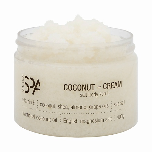 

M'S'SON SPA Антицеллюлитный скраб для тела с Английской солью COCONUT+CREAM 400.0, Антицеллюлитный скраб для тела с Английской солью COCONUT+CREAM