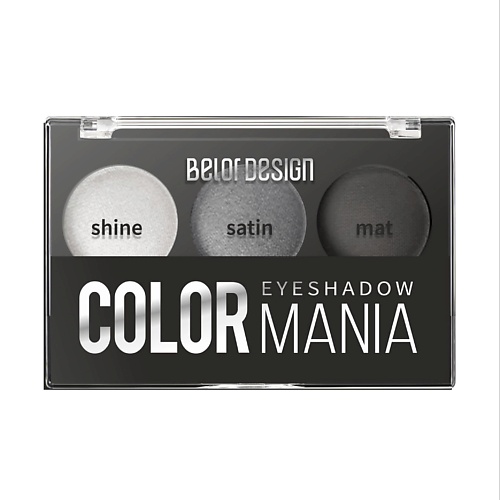 

BELOR DESIGN Тени для век 3-х цветные COLOR MANIA, Тени для век 3-х цветные COLOR MANIA