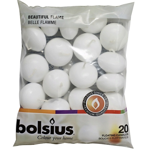 BOLSIUS Свечи плавающие Bolsius Classic белые