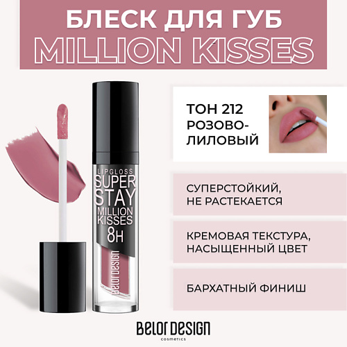 BELOR DESIGN Суперстойкий блеск для губ SUPER STAY MILLION KISSES