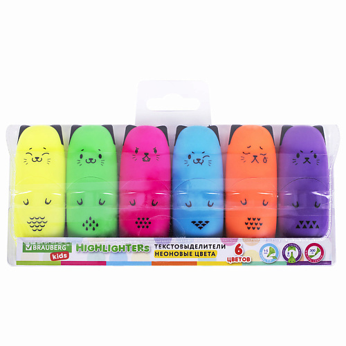 

BRAUBERG Набор текстовыделителей мини KIDS, CUTE CATS NEON, Набор текстовыделителей мини KIDS, CUTE CATS NEON