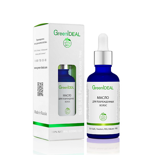 

GREENIDEAL Масло для поврежденных волос (натуральное) 50.0, Масло для поврежденных волос (натуральное)