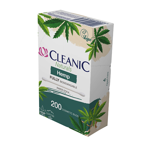 CLEANIC Naturals Hemp Ватные палочки гигиенические в прямоугольной коробке 2000 159₽