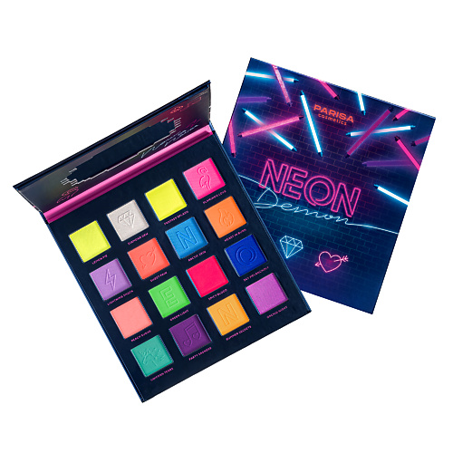 

PARISA COSMETICS Набор теней для век NEON Demon 16 оттенков, Набор теней для век NEON Demon 16 оттенков