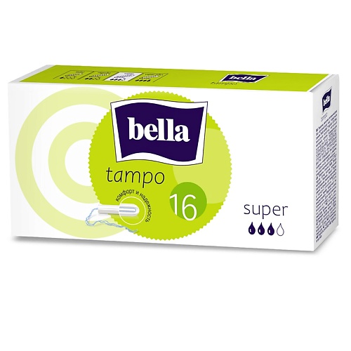 BELLA Тампоны без аппликатора Tampo Super 16.0