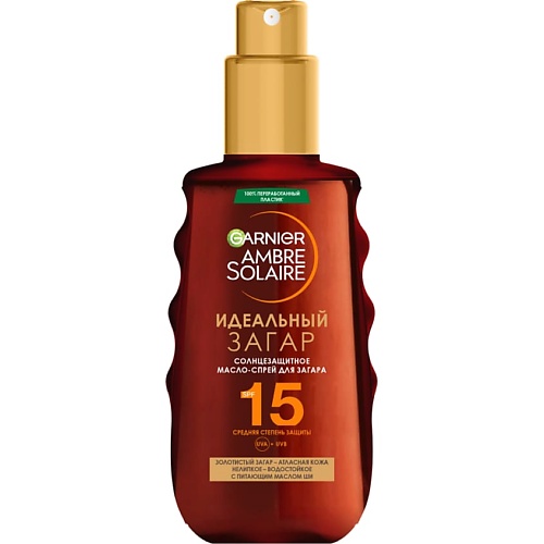 

GARNIER Солнцезащитное масло-спрей для загара, водостойкое, с маслом ши, SPF 15 Ambre Solaire, Солнцезащитное масло-спрей для загара, водостойкое, с маслом ши, SPF 15 Ambre Solaire