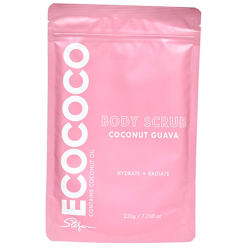 фото Ecococo скраб для тела для увлажнения и сияния гуава и кокос body scrub coconut guava