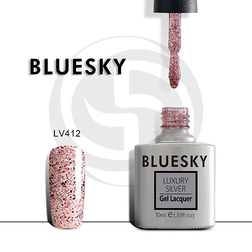 BLUESKY Гель-лак Luxury Silver LV406