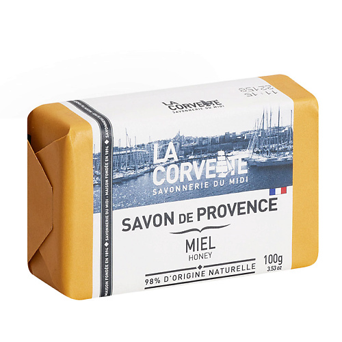 

LA CORVETTE Мыло туалетное прованское для тела Мёд Savon de Provence Honey, Мыло туалетное прованское для тела Мёд Savon de Provence Honey