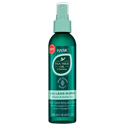 

HASK Tea Tree Oil & Rosemary 5-in-1 Leave-In Spray - спрей 5-в-1, чайное дерево, розмарин, Tea Tree Oil & Rosemary 5-in-1 Leave-In Spray - спрей 5-в-1, чайное дерево, розмарин