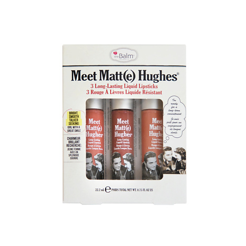 THEBALM Набор из 3 оттенков мини жидких матовых помад Meet Matte Hughes 3644₽