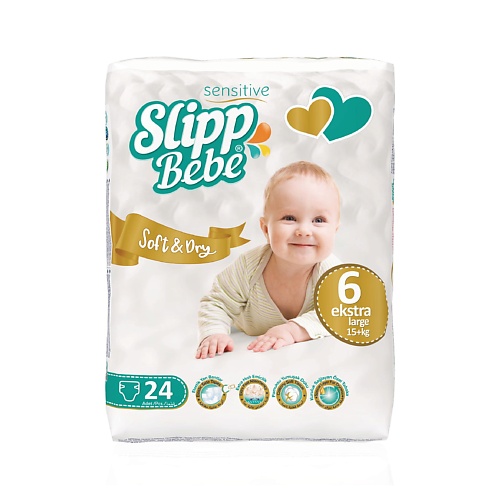 

SLIPP BEBE Подгузники для детей TWIN № 6 24.0, Подгузники для детей TWIN № 6