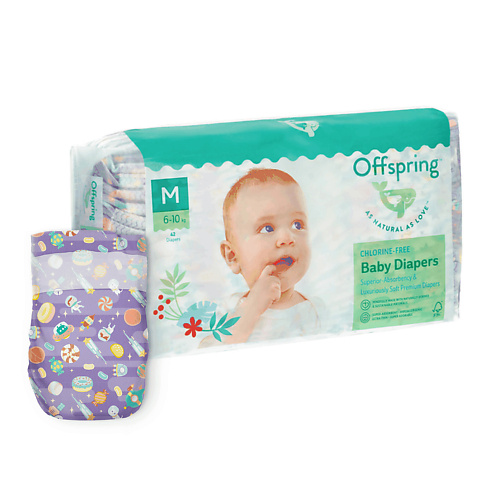 

OFFSPRING Подгузники, M 6-10 кг Космос 42.0, Подгузники, M 6-10 кг Космос