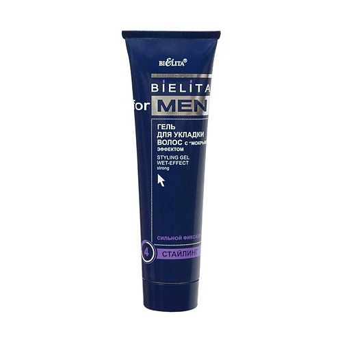 

БЕЛИТА Гель для укладки волос с мокрым эффектом сильной фиксации Bielita For Men 100.0, Гель для укладки волос с мокрым эффектом сильной фиксации Bielita For Men