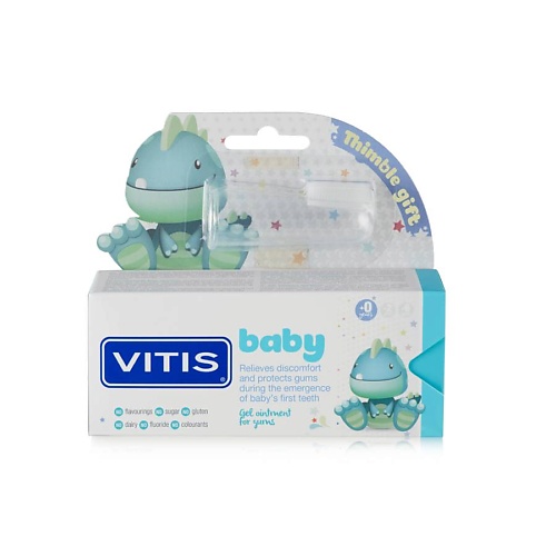 фото Dentaid зубная паста-гель vitis baby 0+ детская + силиконовый напальчник 30.0