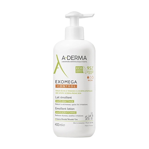 фото A-derma смягчающий лосьон для лица и тела exomega control