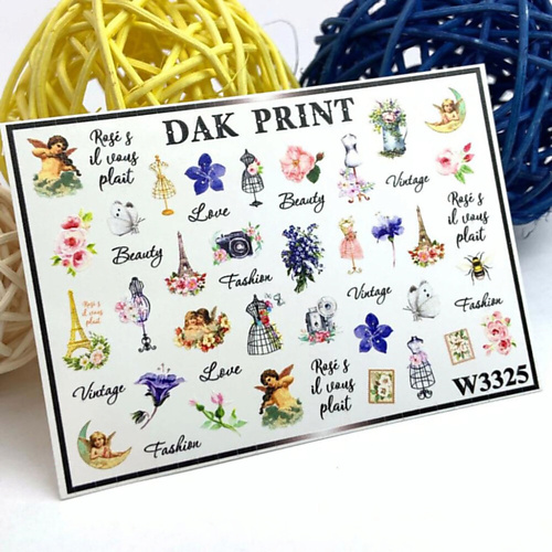 

DAK PRINT Слайдер-дизайн для ногтей W3325, Слайдер-дизайн для ногтей W3325