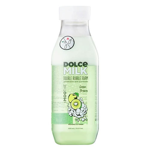 DOLCE MILK Двухфазная пена для ванны ГРИН ДРИМ яблококиви Smoothie 479₽