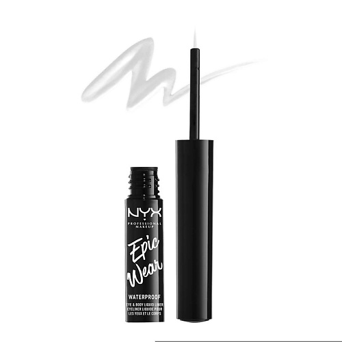 фото Nyx professional makeup водостойкий матовый лайнер для глаз epic wear eye & body liquid liner