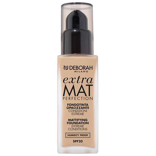 фото Deborah milano тональная основа матирующая extra mat perfection mattifying foundation