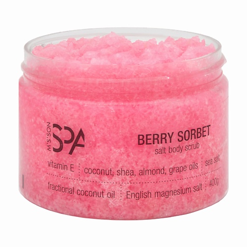 

M'S'SON SPA Антицеллюлитный скраб для тела с Английской солью BERRY SORBET 400.0, Антицеллюлитный скраб для тела с Английской солью BERRY SORBET