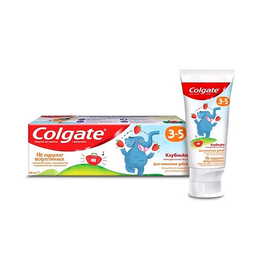 

COLGATE Зубная паста Детская КЛУБНИКА с фтором 3-5лет 60.0, Зубная паста Детская КЛУБНИКА с фтором 3-5лет