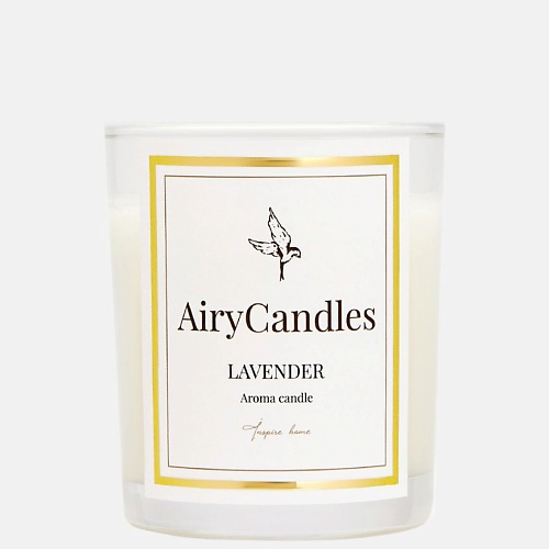 

AIRYCANDLES Свеча ароматическая LAVENDER с деревянным фитилем 190.0, Свеча ароматическая LAVENDER с деревянным фитилем