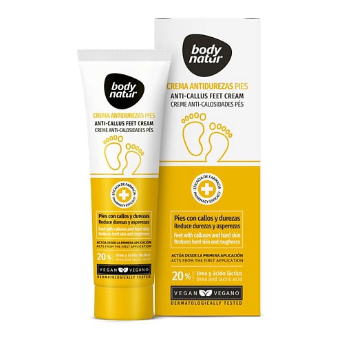 

BODY NATUR Крем для ног антимозольный для грубой и жесткой кожи стоп Anti - Callus Cream, Крем для ног антимозольный для грубой и жесткой кожи стоп Anti - Callus Cream