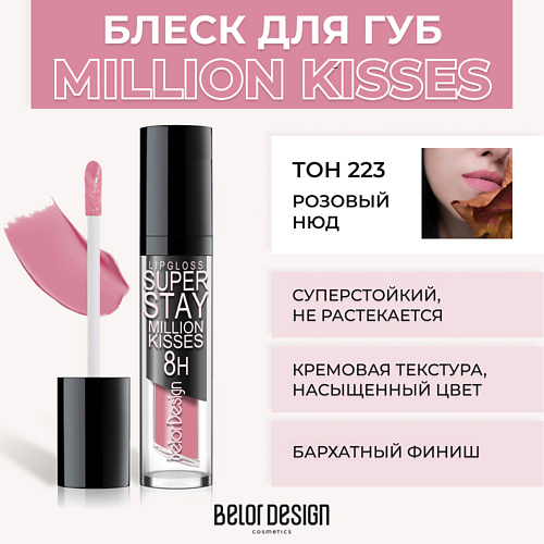 BELOR DESIGN Суперстойкий блеск для губ SUPER STAY MILLION KISSES 320₽