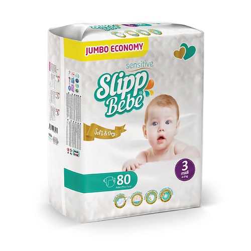 

SLIPP BEBE Подгузники для детей JUMBO № 3 80.0, Подгузники для детей JUMBO № 3