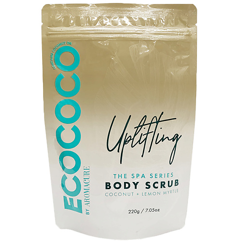 фото Ecococo скраб для тела для лифтинга с кокосом и лимонным миртом the spa series body scrub