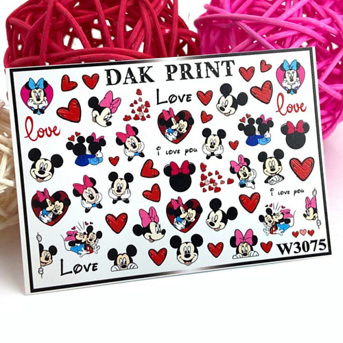 

DAK PRINT Слайдер-дизайн для ногтей W3075, Слайдер-дизайн для ногтей W3075