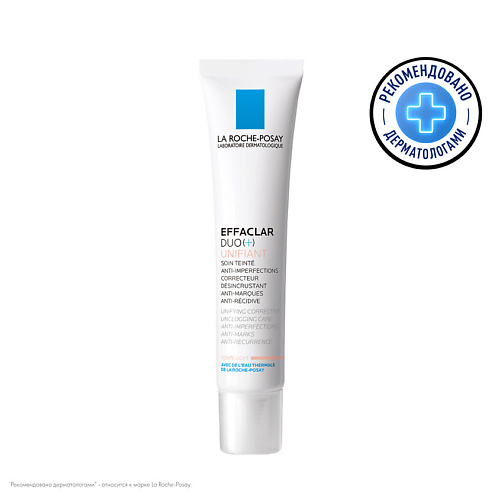 LA ROCHE-POSAY Effaclar DUO Unifant Корректирующий крем-гель для лица для проблемной кожи с тонирующим эффектом тон светлый с ниацинамидом салициловой кислотой и цинком 1945₽