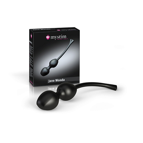 MYSTIM Вагинальные шарики на сцепке с миостимуляцией E-stim Geisha Balls Duo Jane Wonda