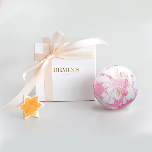 

DEMIN`S FOR HOME Набор бомбочка для ванн "Клубничное мороженое" и пена для ванн "Звездочки", Набор бомбочка для ванн "Клубничное мороженое" и пена для ванн "Звездочки"