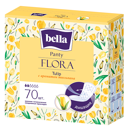 

BELLA Прокладки ежедневные Panty FLORA Tulip 70.0, Прокладки ежедневные Panty FLORA Tulip