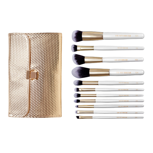 фото Oh my brush набор из 11 кистей для макияжа с чехлом для хранения 11 makeup geek brush kit