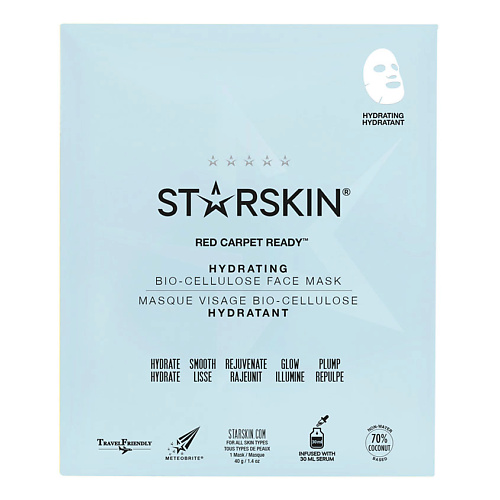 STARSKIN Маска для лица биоцеллюлозная увлажняющая 1124₽