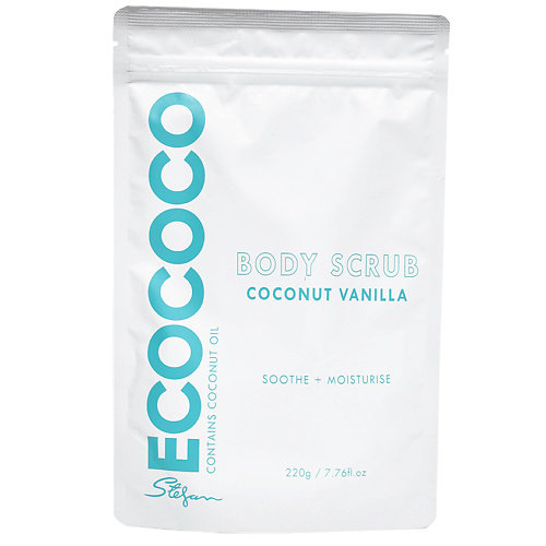 фото Ecococo скраб для тела для смягчения и увлажнения ваниль и кокос body scrub coconut vanilla