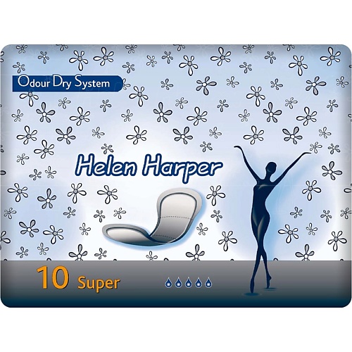 HELEN HARPER Послеродовые и урологические прокладки Odour Dry System Super,Large 10 10.0