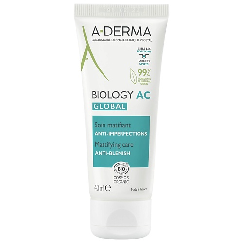 

A-DERMA Крем для комплексного ухода за проблемной кожей Biology AC Global, Крем для комплексного ухода за проблемной кожей Biology AC Global