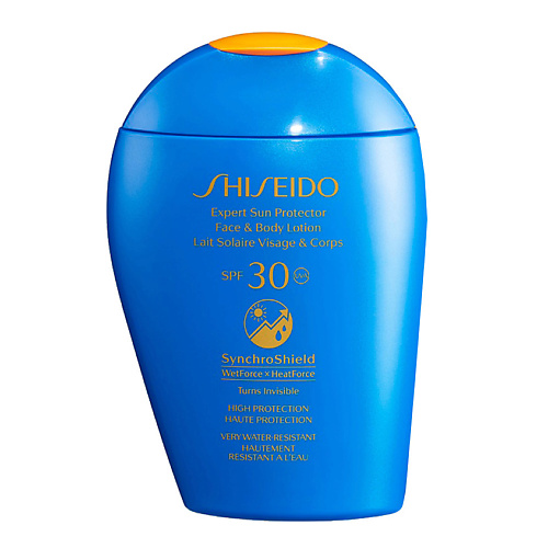 фото Shiseido солнцезащитный лосьон для лица и тела spf 30 expert sun