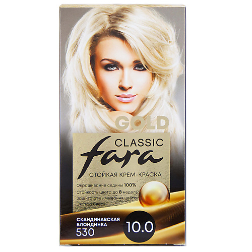 

FARA Стойкая крем краска для волос Fara Classic Gold, Стойкая крем краска для волос Fara Classic Gold