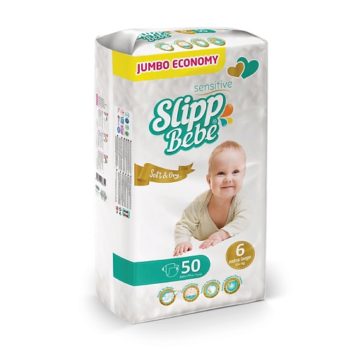 

SLIPP BEBE Подгузники для детей JUMBO № 6 50.0, Подгузники для детей JUMBO № 6