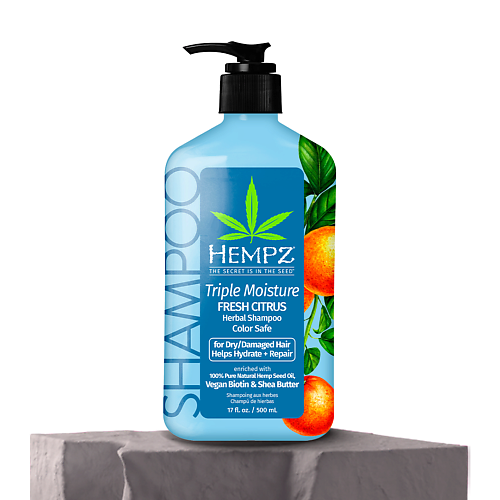 фото Hempz шампунь тройное увлажнение / triple moisture daily herbal replenishing shampoo 500.0