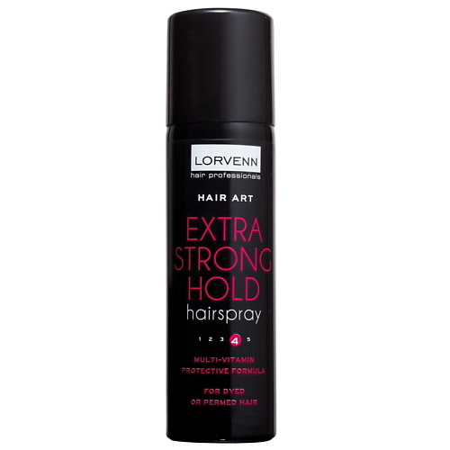 

LORVENN HAIR PROFESSIONALS Лак для волос экстрасильной фиксации HAIR ART EXTRA STRONG HOLD HAIRSPRAY 100.0, Лак для волос экстрасильной фиксации HAIR ART EXTRA STRONG HOLD HAIRSPRAY