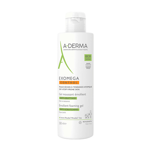 A-DERMA Смягчающий пенящийся гель для сухой кожи Exomega Control 2100₽