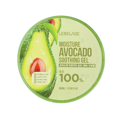 

LEBELAGE Гель для Лица и Тела Универсальный с Экстрактом Авокадо Gel Avocado 100% 300.0, Гель для Лица и Тела Универсальный с Экстрактом Авокадо Gel Avocado 100%